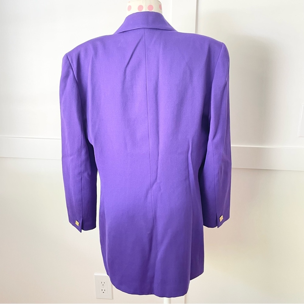 Dana Buchman Wool Blazer Vintage Purple Gold Size 8 Women’s - Picture 6 of 11
